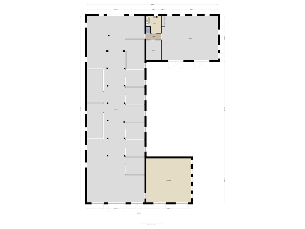 Bekijk plattegrond van Schuur van Kilsdonkseweg 2