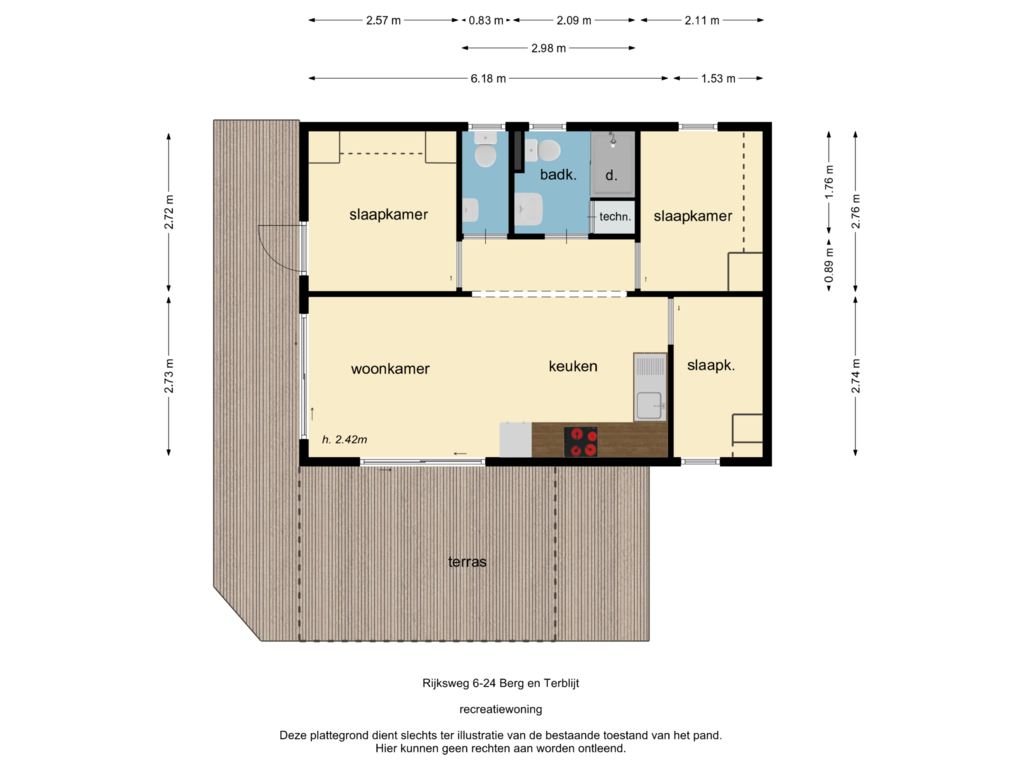 Bekijk plattegrond van recreatiewoning van Rijksweg 6-24