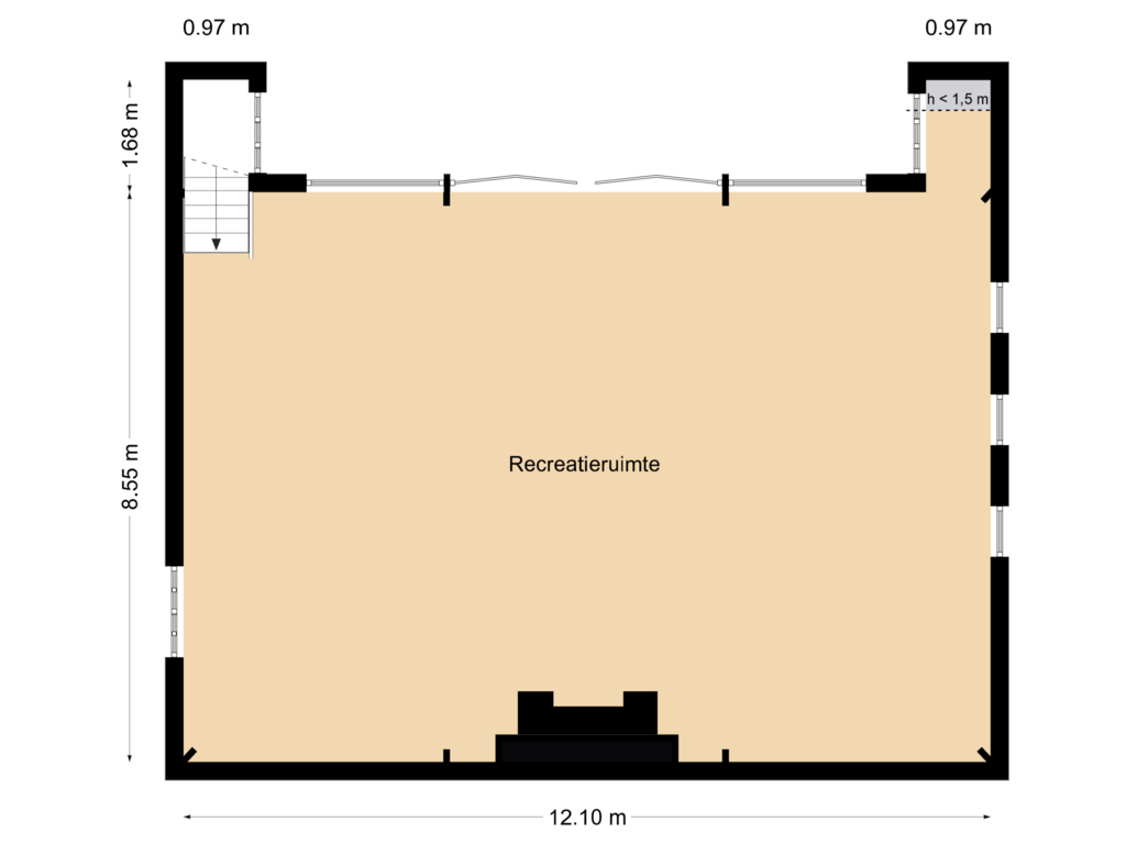 View floorplan of Tuinhuis Begane Grond of Groteweg 123