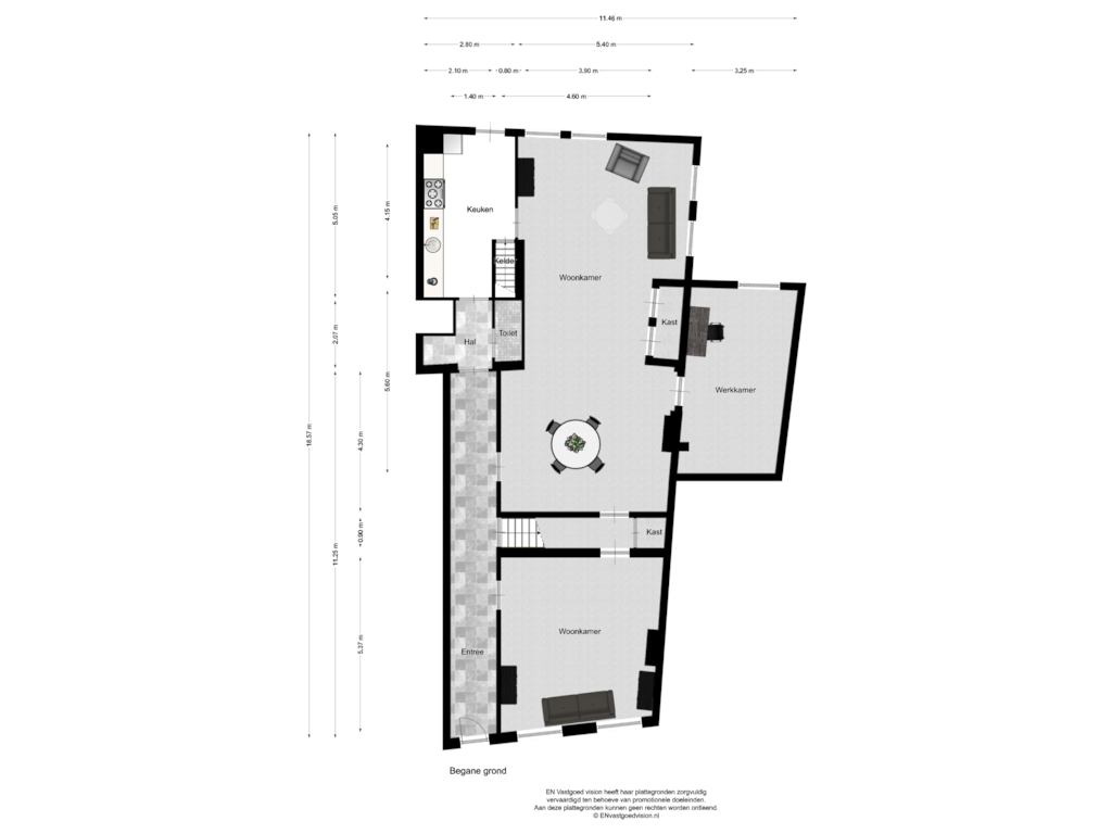 Bekijk plattegrond van Begane grond van Hoogstraat 19