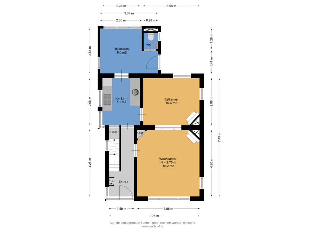 Bekijk plattegrond van Begane Grond van Wânswerterdyk 1