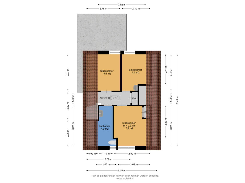 Bekijk plattegrond van 1e Verdieping van Wânswerterdyk 1