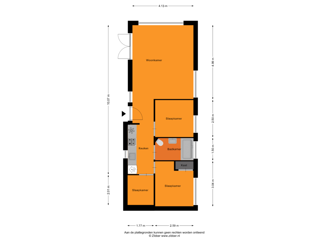 Bekijk plattegrond van Appartement van Kuiltjesweg 44-235