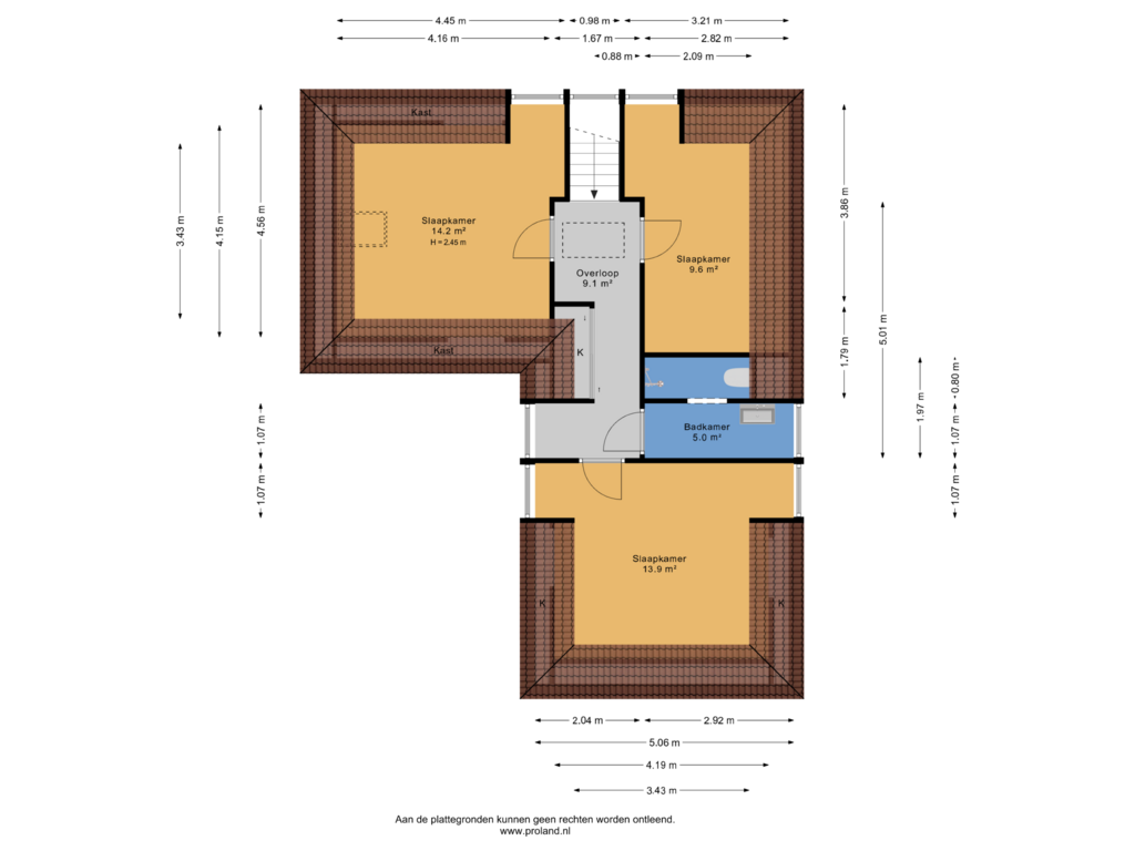 Bekijk plattegrond van 1e Verdieping van Badweg 16