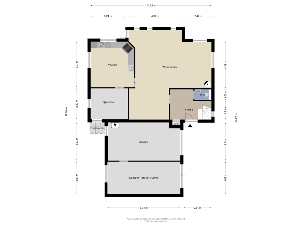 Bekijk plattegrond van Begane grond van Voorstraat 145