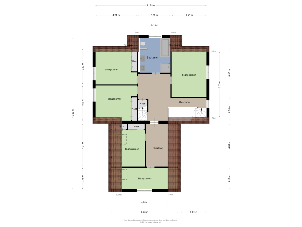 Bekijk plattegrond van Eerste verdieping van Voorstraat 145