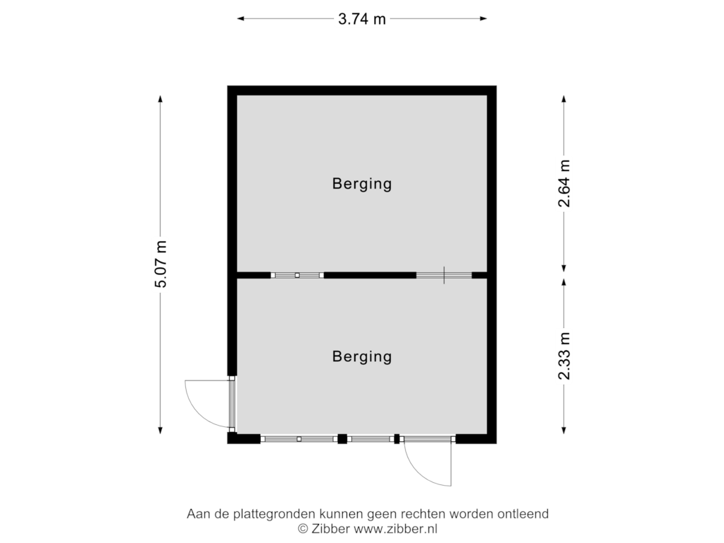 Bekijk plattegrond van Berging van Voorstraat 145