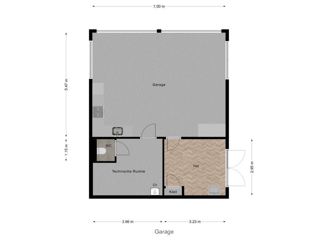 Bekijk plattegrond van Garage van Middenweg 425