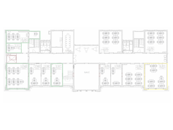 Plattegrond tweede verdieping