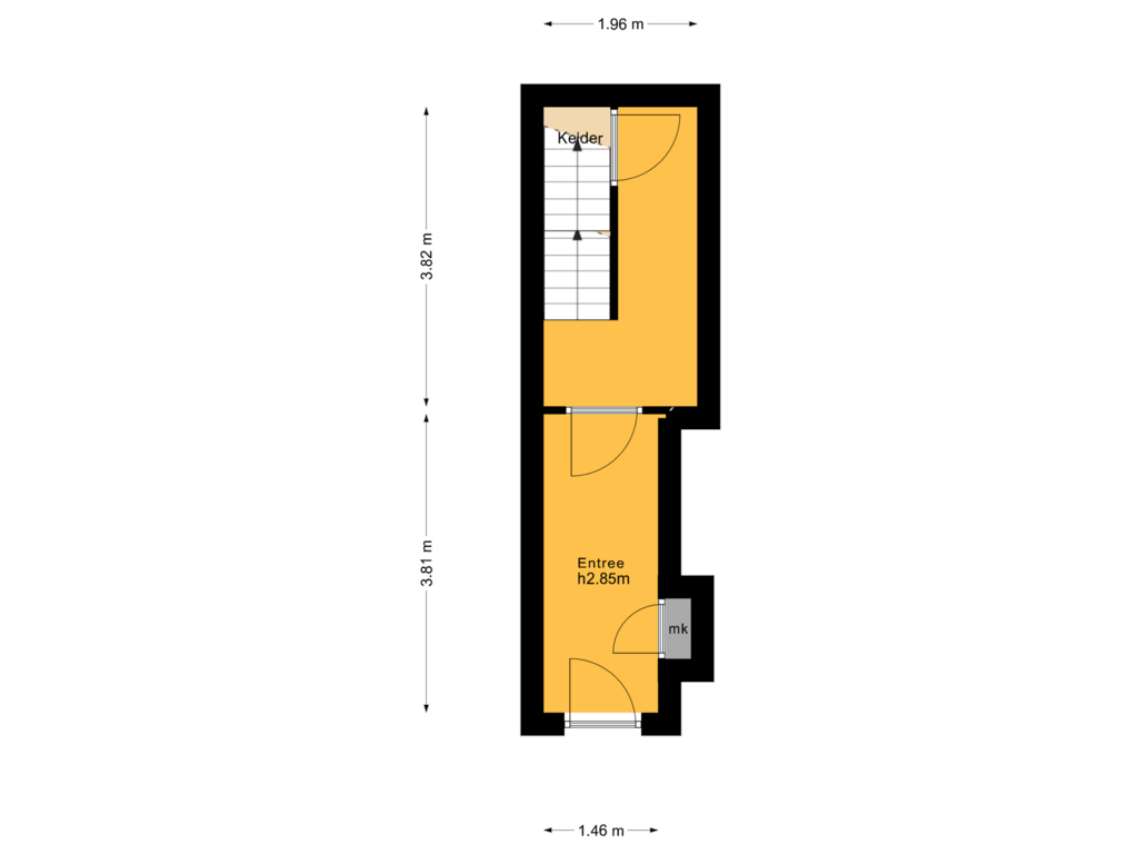 Bekijk plattegrond van Begane grond van Eltenseweg 7-B