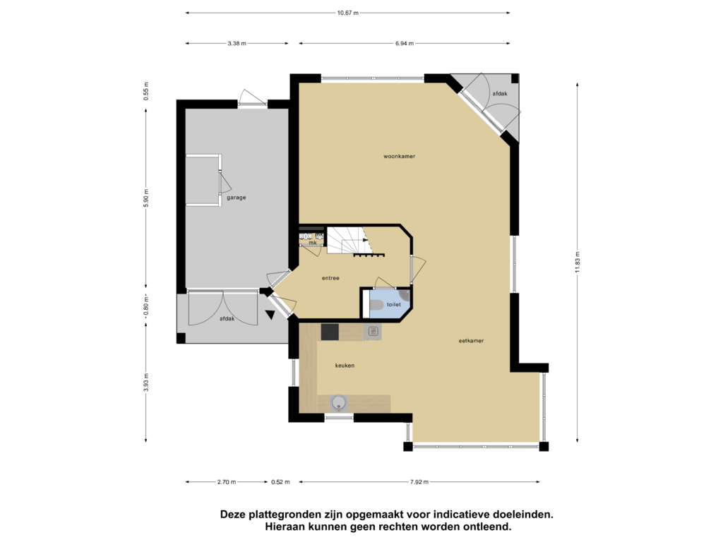 Bekijk plattegrond van Begane Grond van de Akkers 4