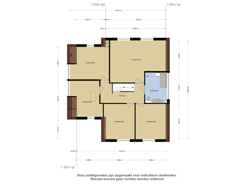 Bekijk plattegrond van Eerste Verdieping van de Akkers 4