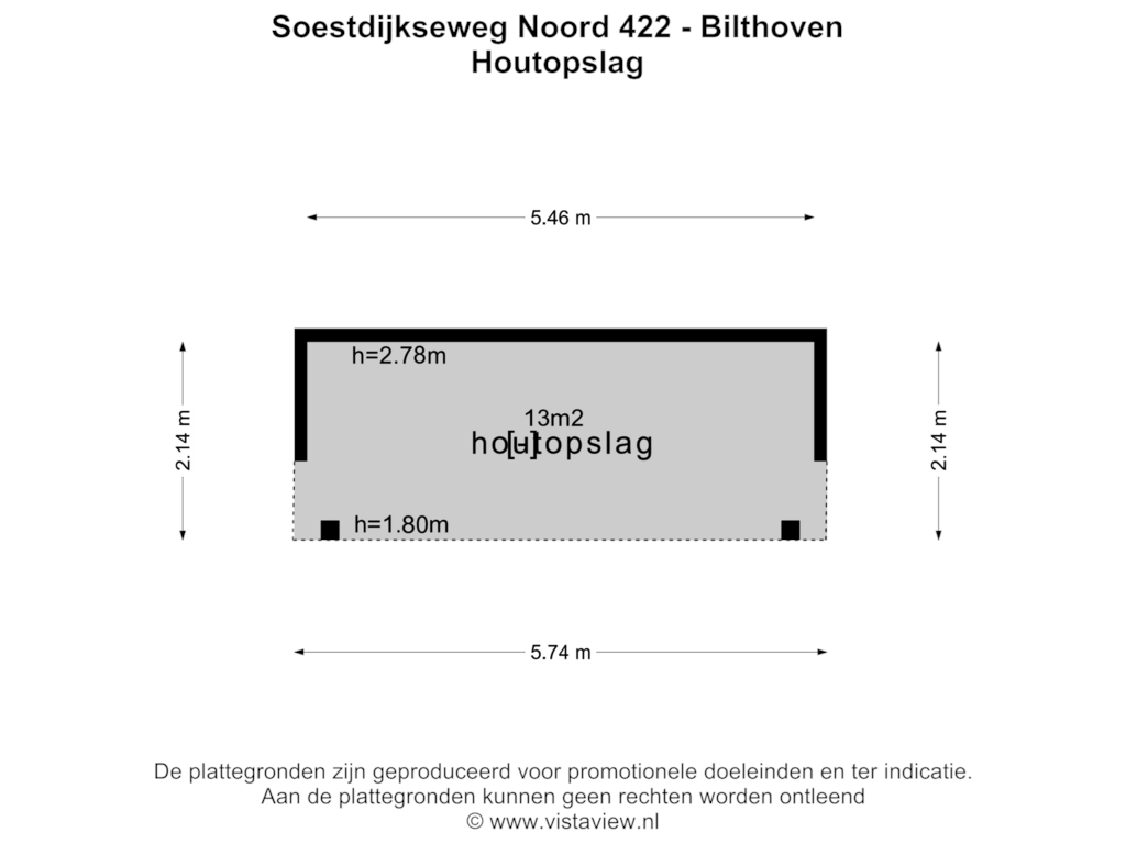 Bekijk plattegrond van HOUTOPSLAG van Soestdijkseweg Noord 422