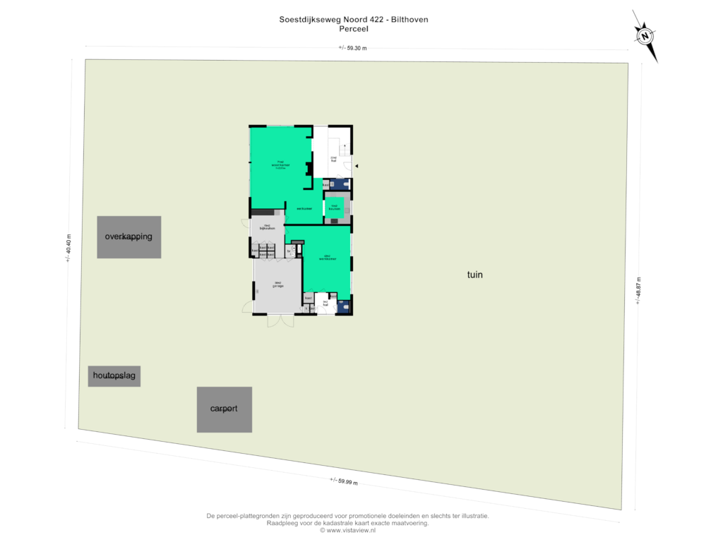 Bekijk plattegrond van PERCEEL van Soestdijkseweg Noord 422