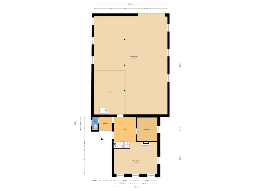 Bekijk plattegrond van Begane Grond van Quacksedijk 2