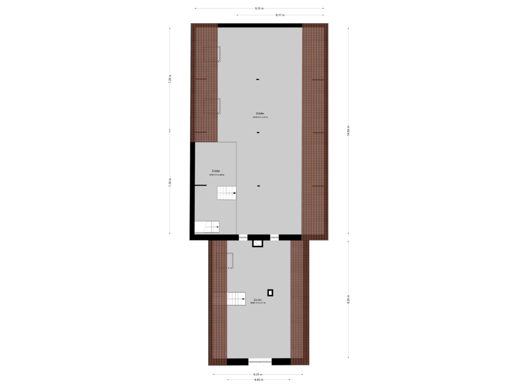 Bekijk plattegrond van 1e Verdieping van Quacksedijk 2