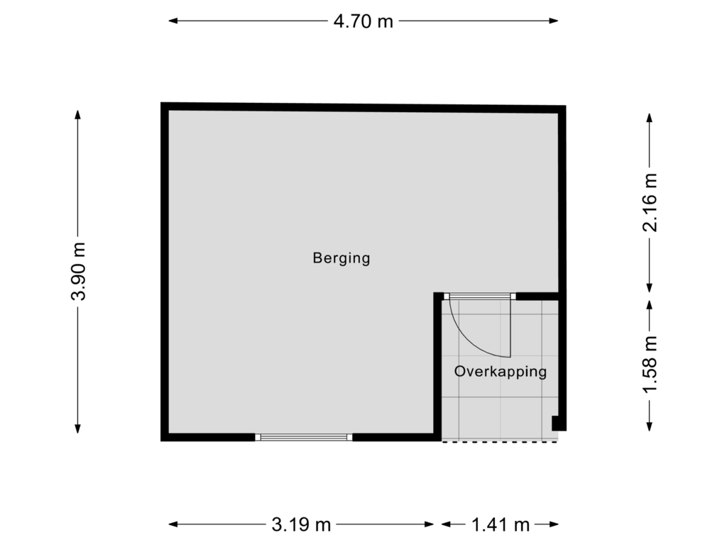 Bekijk plattegrond van Berging van Windmolen 3