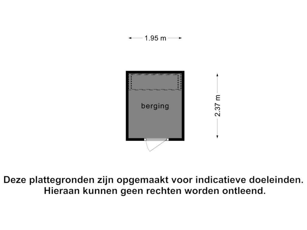 View floorplan of Berging 1 of Houtvester Jansenweg 2-28