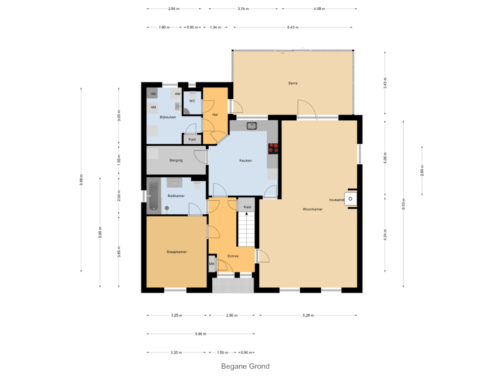 Bekijk plattegrond van Begane Grond van Frederikstraat 6