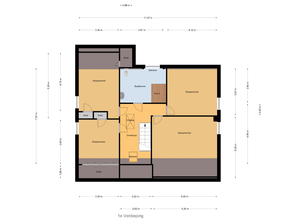 Bekijk plattegrond van 1e Verdieping van Frederikstraat 6