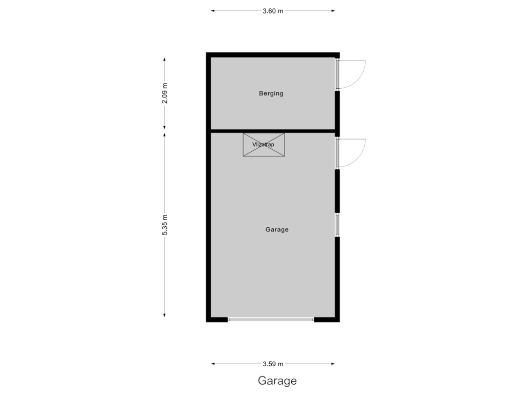 Bekijk plattegrond van Garage van Frederikstraat 6