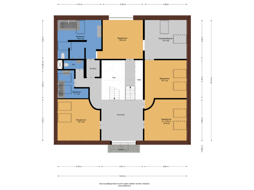 Bekijk plattegrond van 1e Verdieping van Tjaerdawei 20