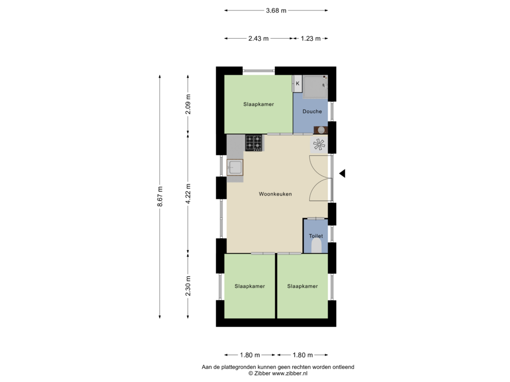 Bekijk plattegrond van Begane Grond van Brouwerijstraat 13-JZ33