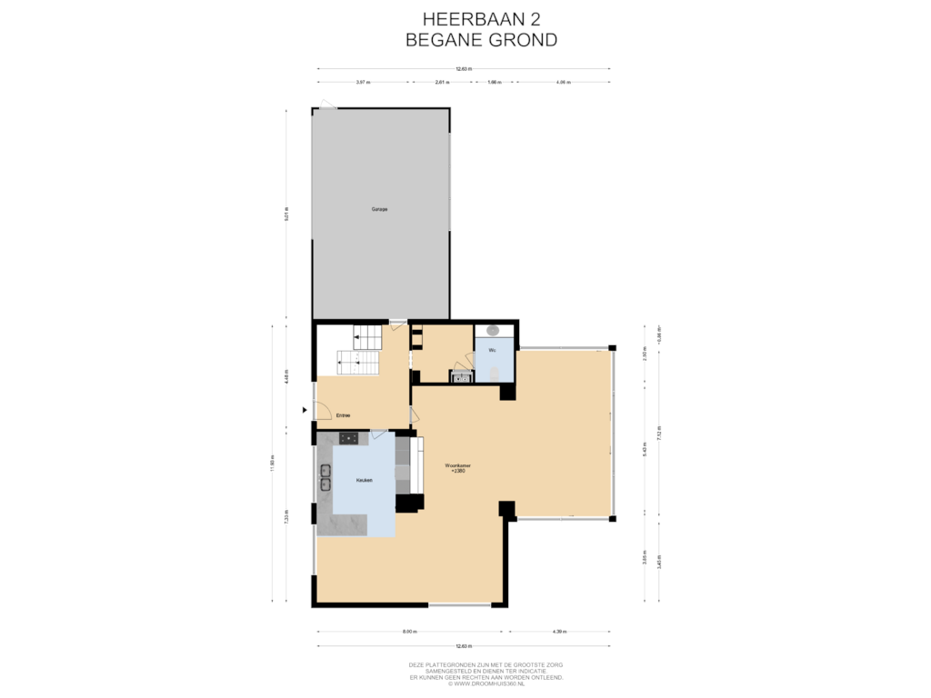 Bekijk plattegrond van Begane Grond van Heerbaan 2