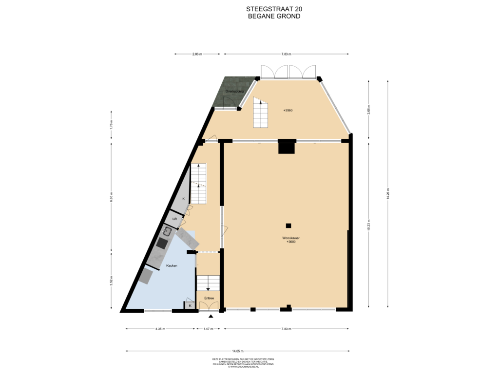 View floorplan of Begane grond of Steegstraat 20