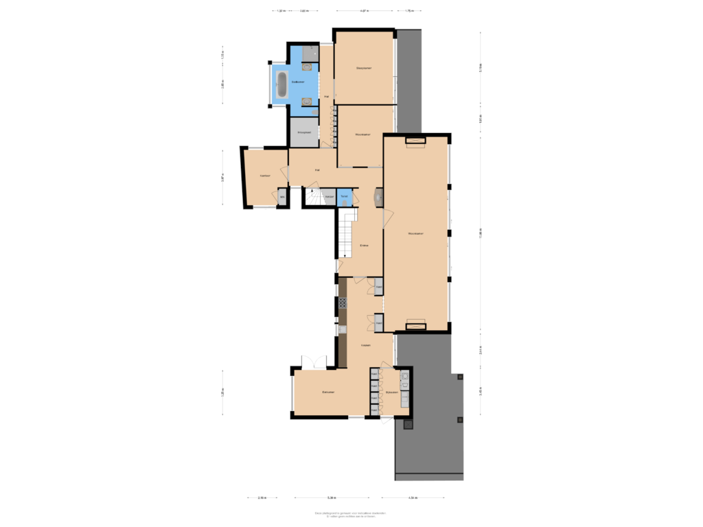 View floorplan of Begane Grond of Hendrik van Cuyklaan 10