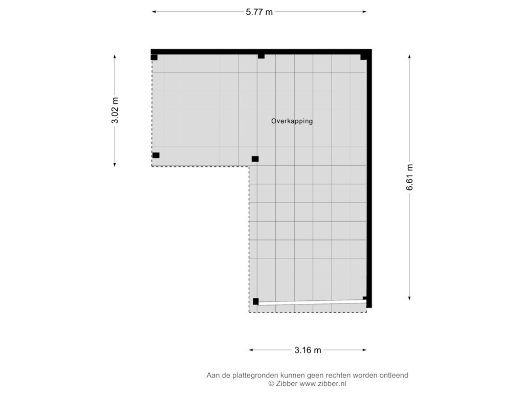 Bekijk plattegrond van Overkapping van Bingerden 91