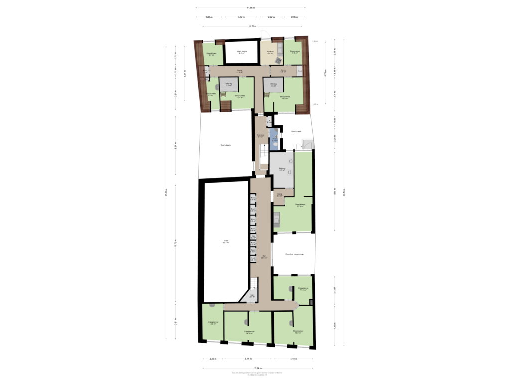 View floorplan of Tweede verdieping of Voorstraat 168