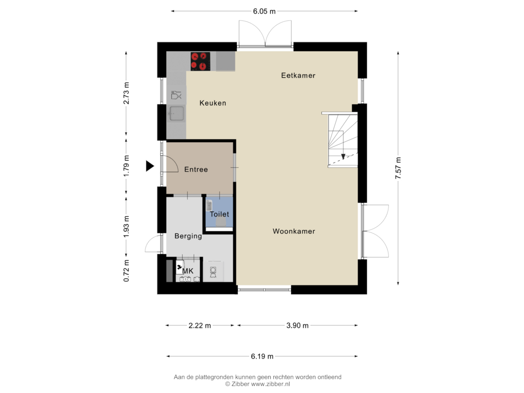 Bekijk plattegrond van Begane grond van Duindoorn 9