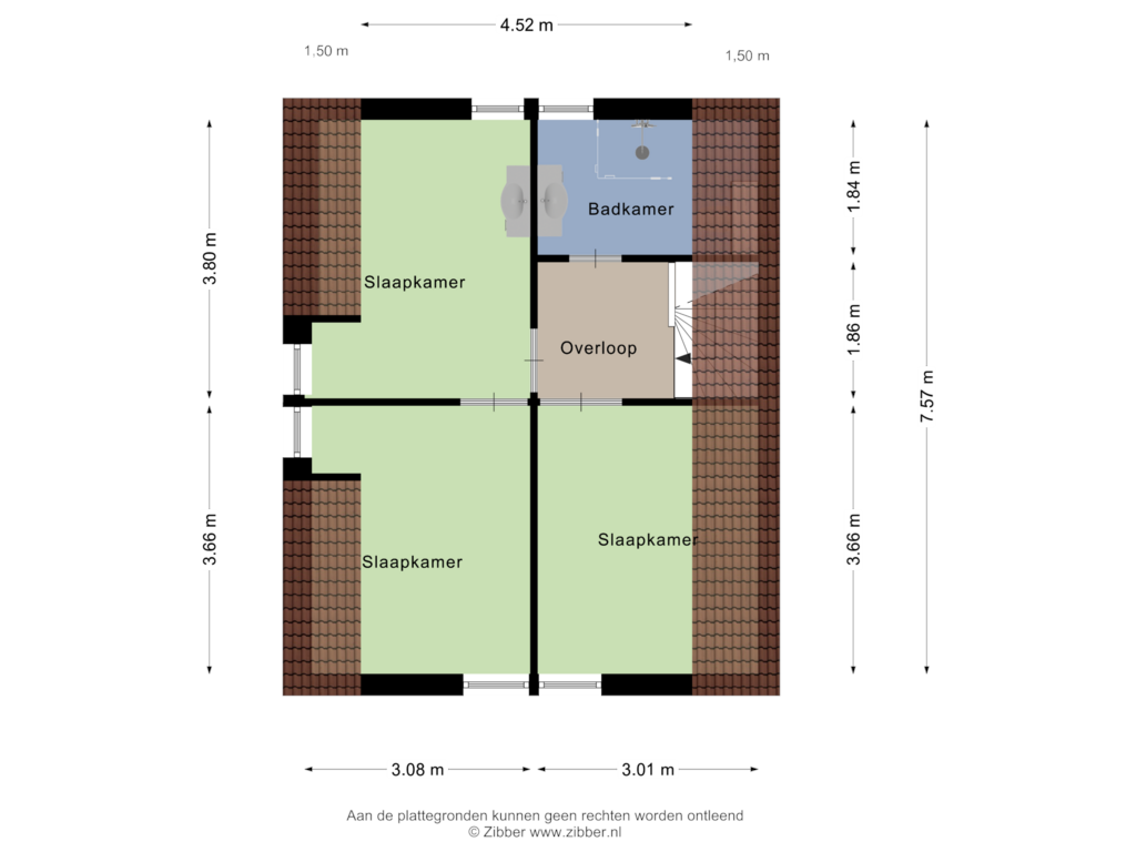 Bekijk plattegrond van Eerste verdieping van Duindoorn 9