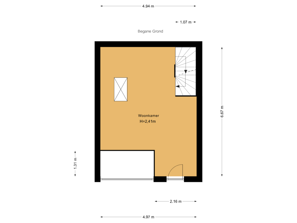 Bekijk plattegrond van Begane Grond van Torenstraat 35