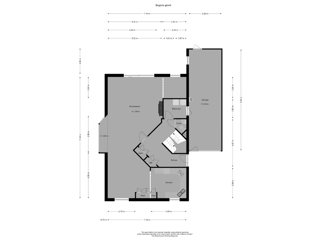 Bekijk plattegrond van Begane grond van Paulihof 6