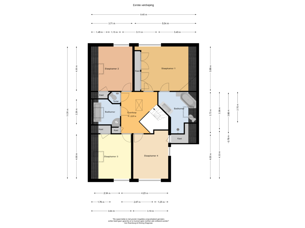 Bekijk plattegrond van Eerste verdieping van Paulihof 6