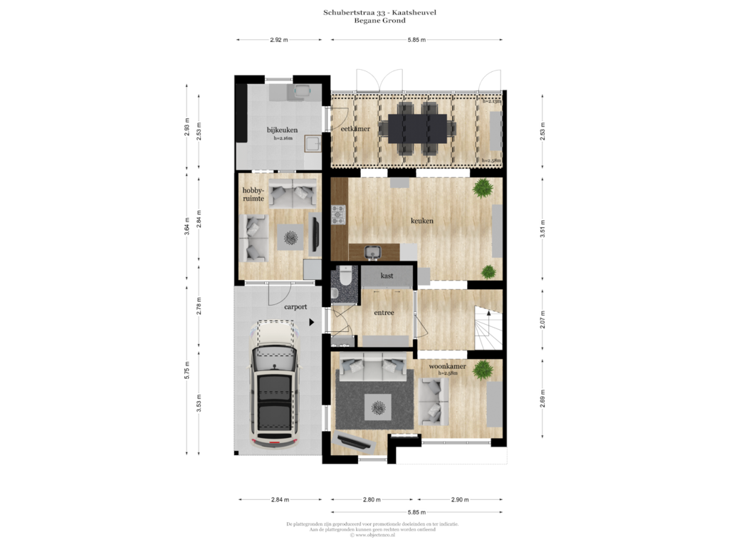 View floorplan of Begane Grond of Schubertstraat 33