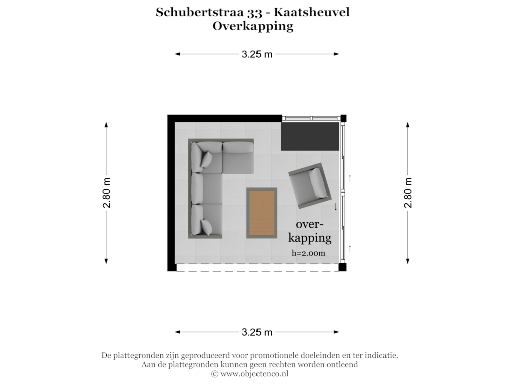 View floorplan of Overkapping of Schubertstraat 33