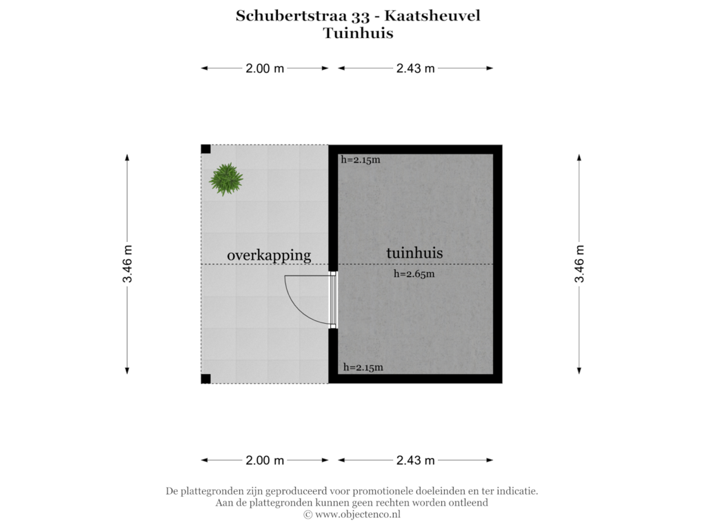 View floorplan of Tuinhuis of Schubertstraat 33