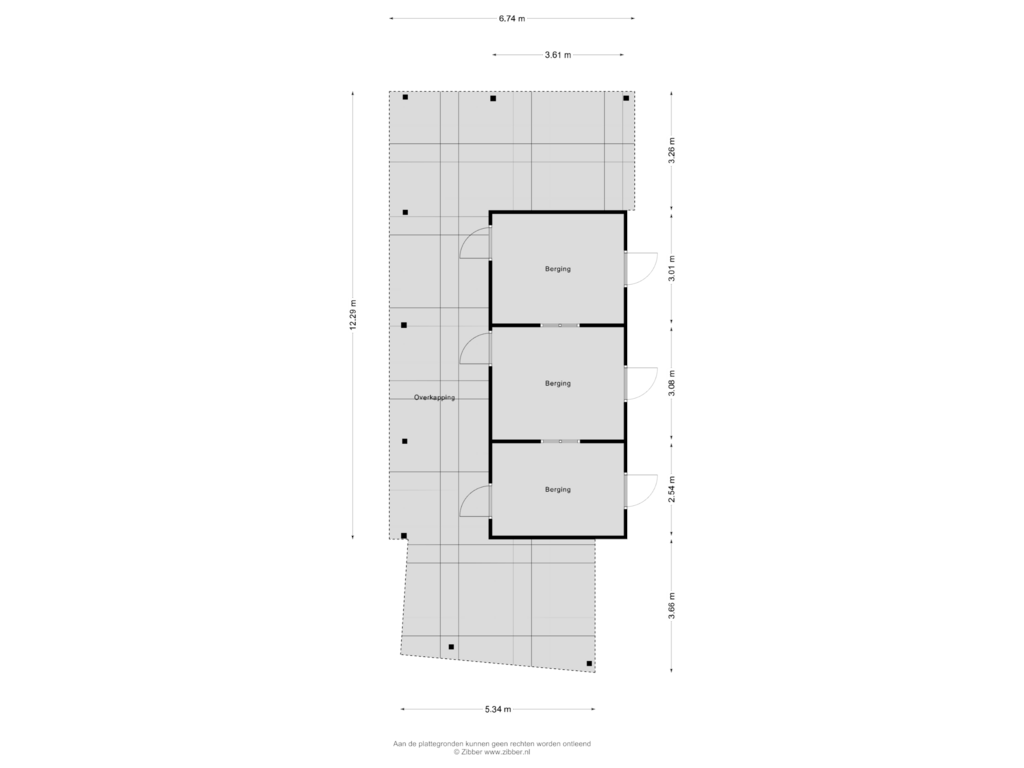 Bekijk plattegrond van Berging van Korenweg 3