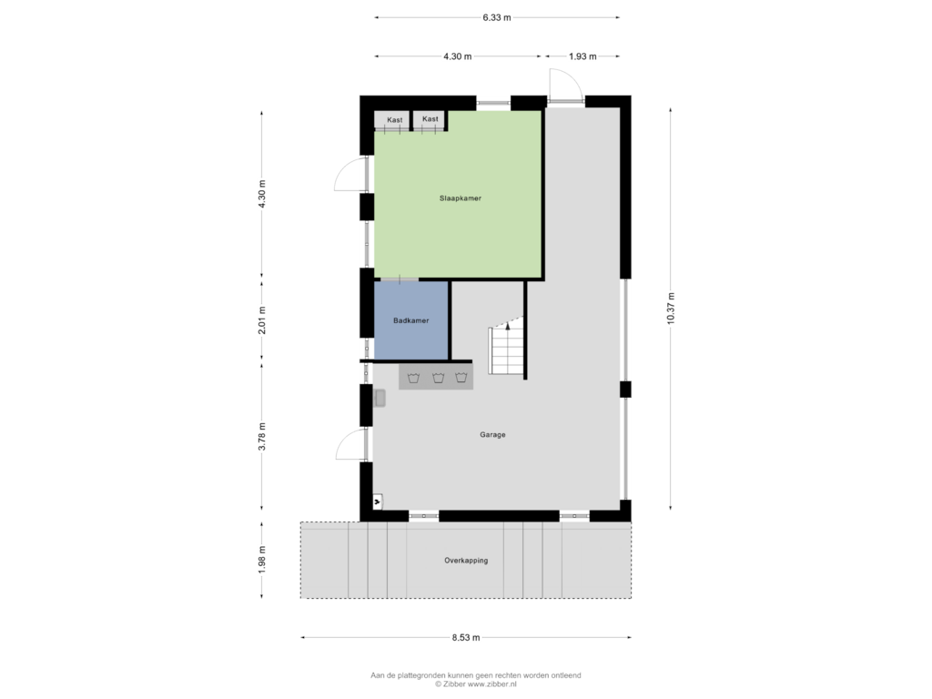 Bekijk plattegrond van Bijgebouw van Korenweg 3