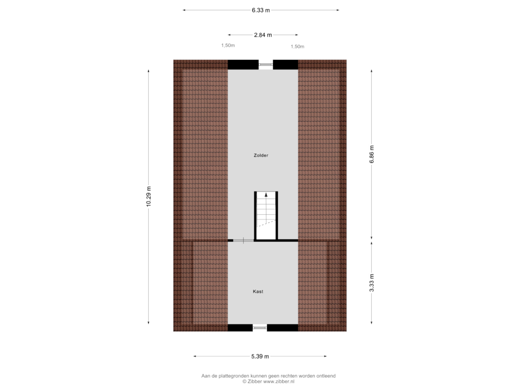 Bekijk plattegrond van Zolder van Korenweg 3