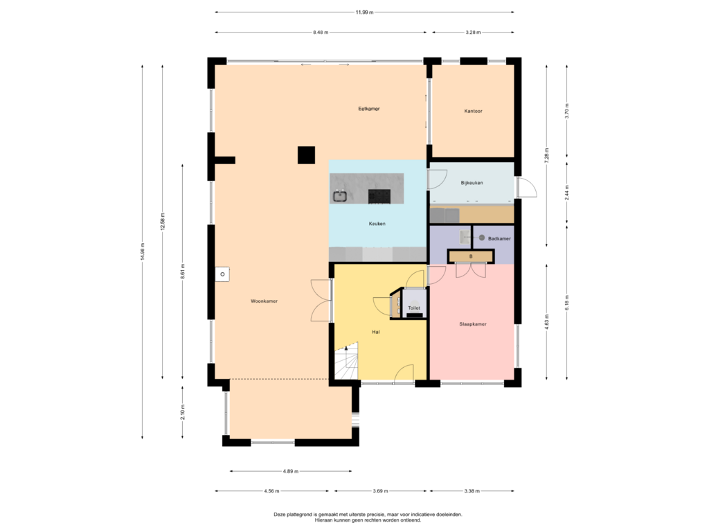 Bekijk plattegrond van Begane Grond van Burmaniastrjitte 19