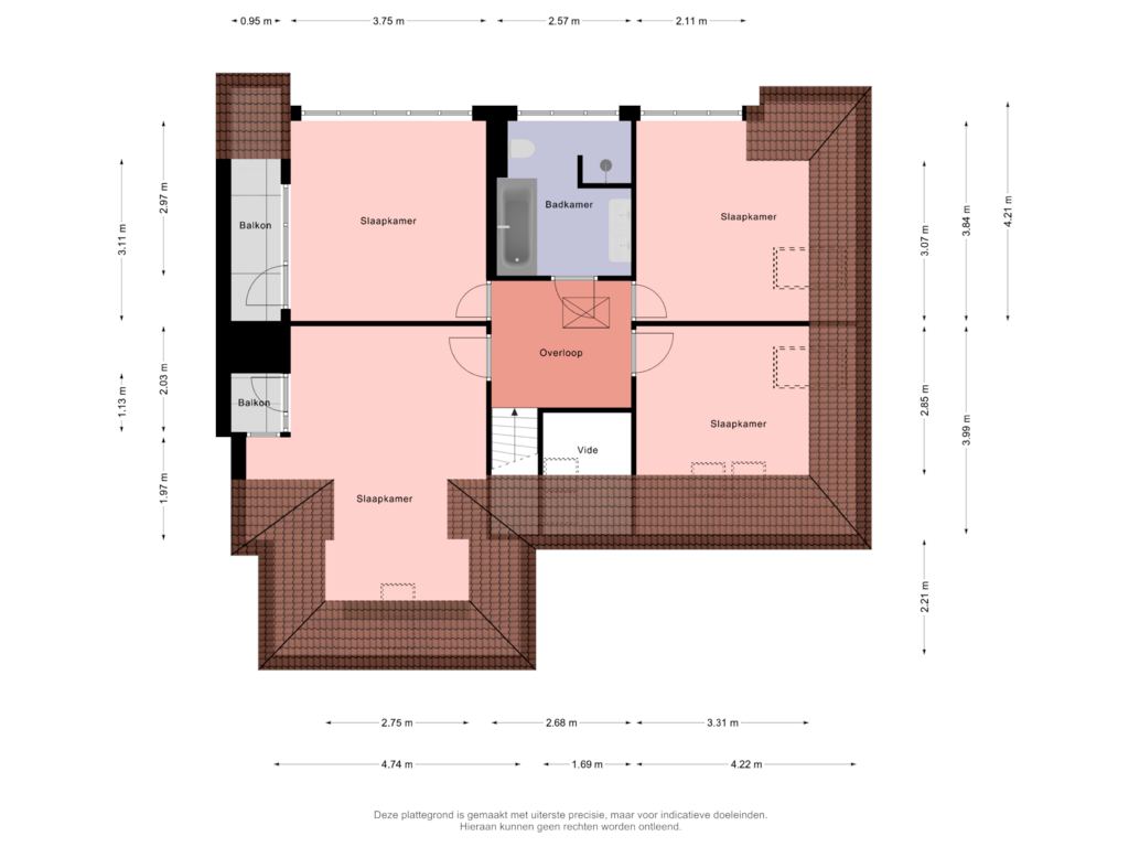 Bekijk plattegrond van 1e Verdieping van Burmaniastrjitte 19