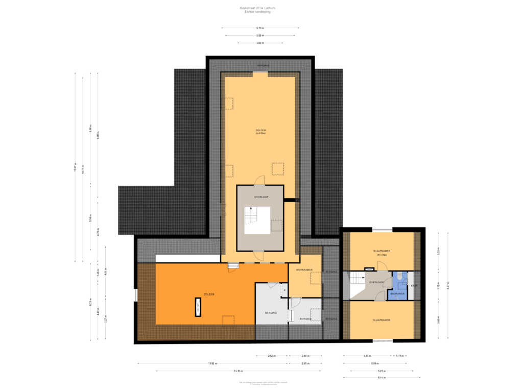 Bekijk plattegrond van Eerste verdieping van Kerkstraat 31