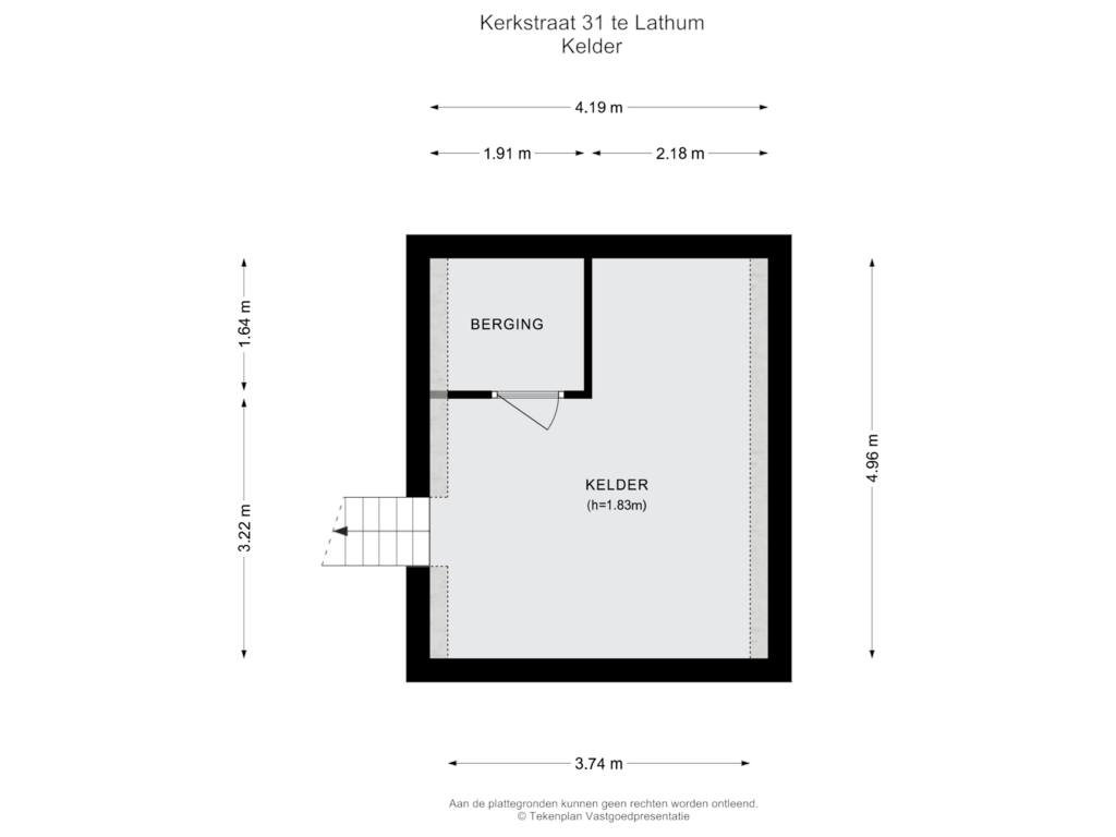 Bekijk plattegrond van Kelder van Kerkstraat 31