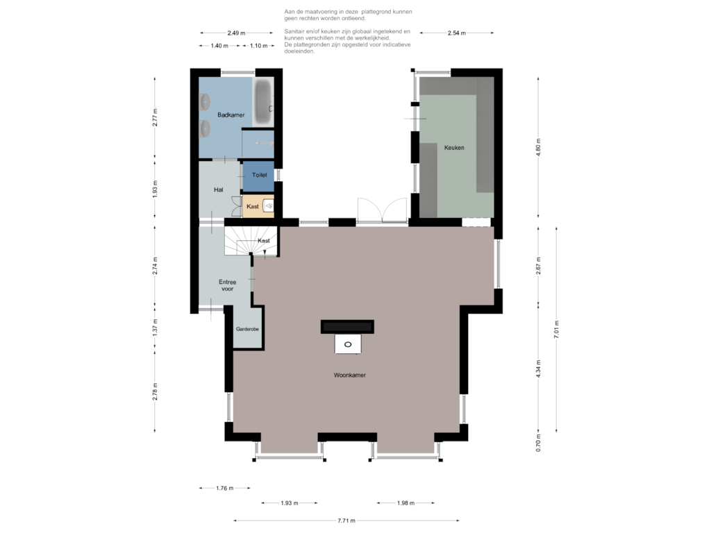 Bekijk plattegrond van Begane grond van Spuipad 17