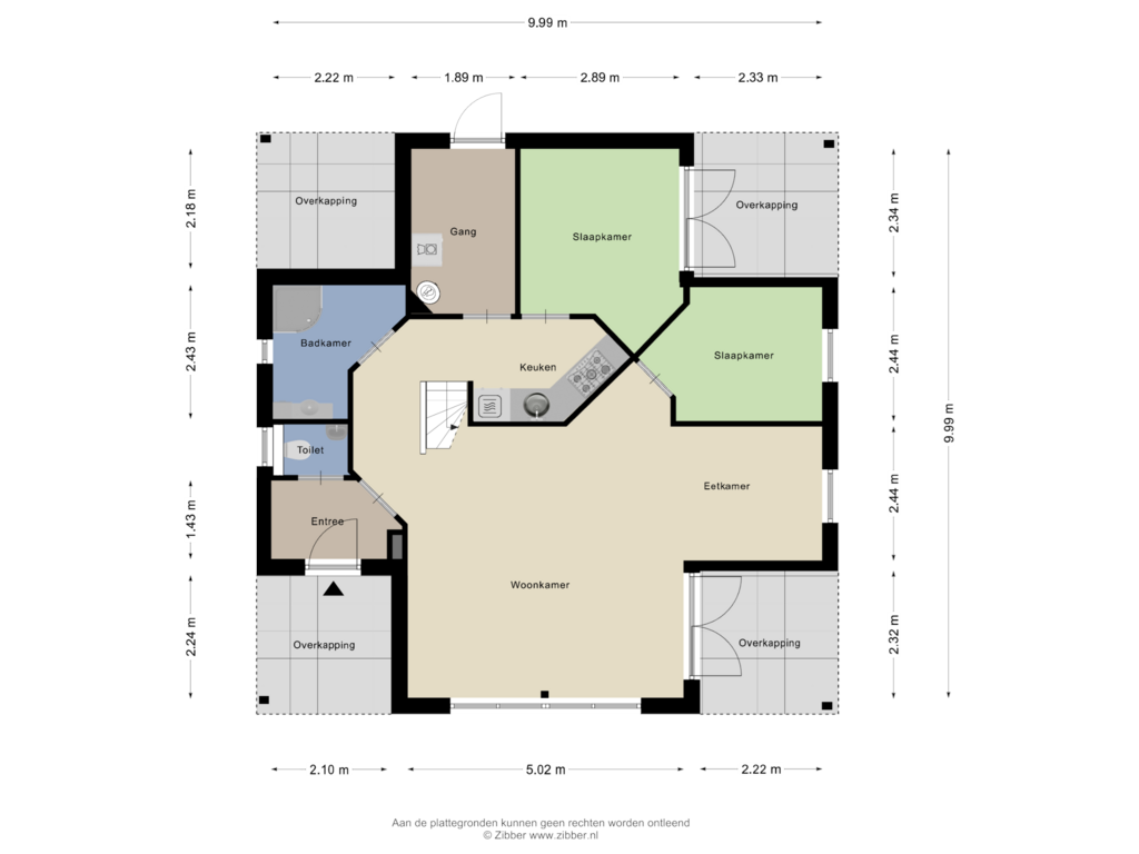 Bekijk plattegrond van Begane Grond van Veerse Meerdreef 72