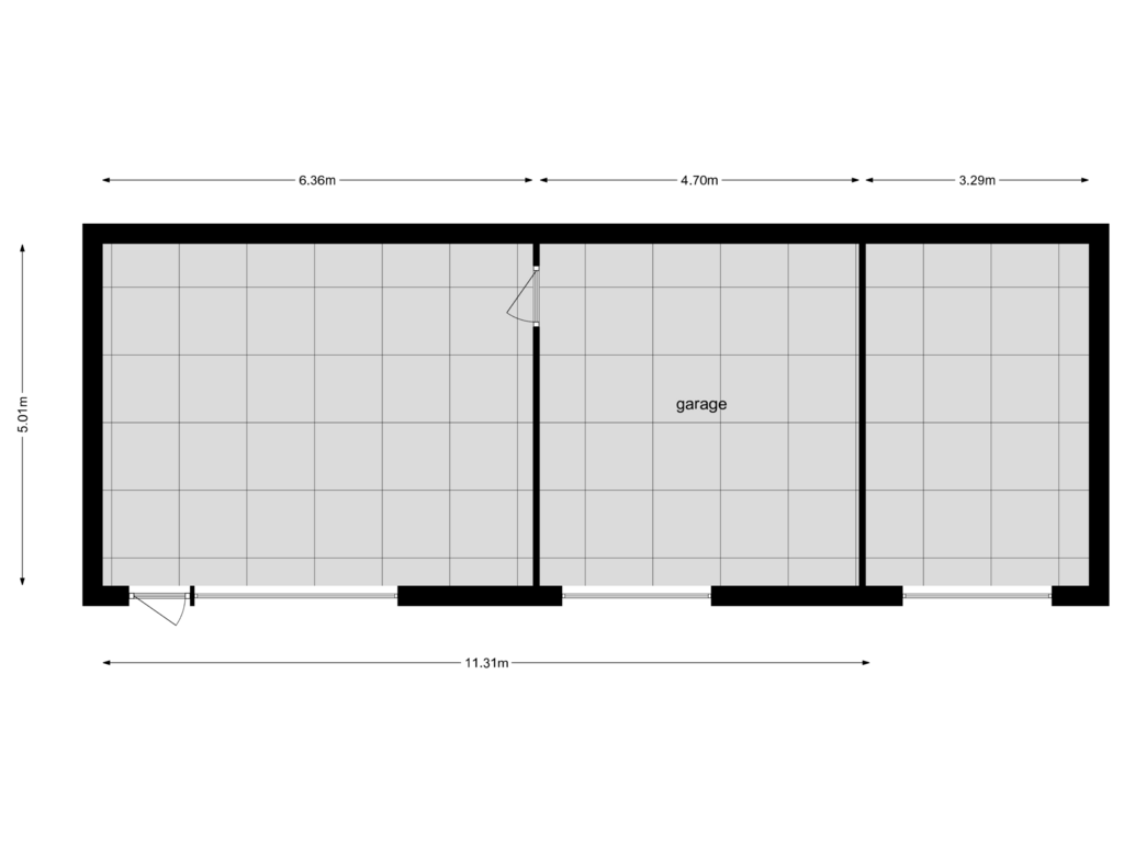 View floorplan of garage of Generaal Van Heutszlaan 34